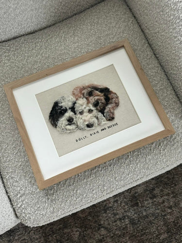 Felt Pet Portrait (Three Pets)